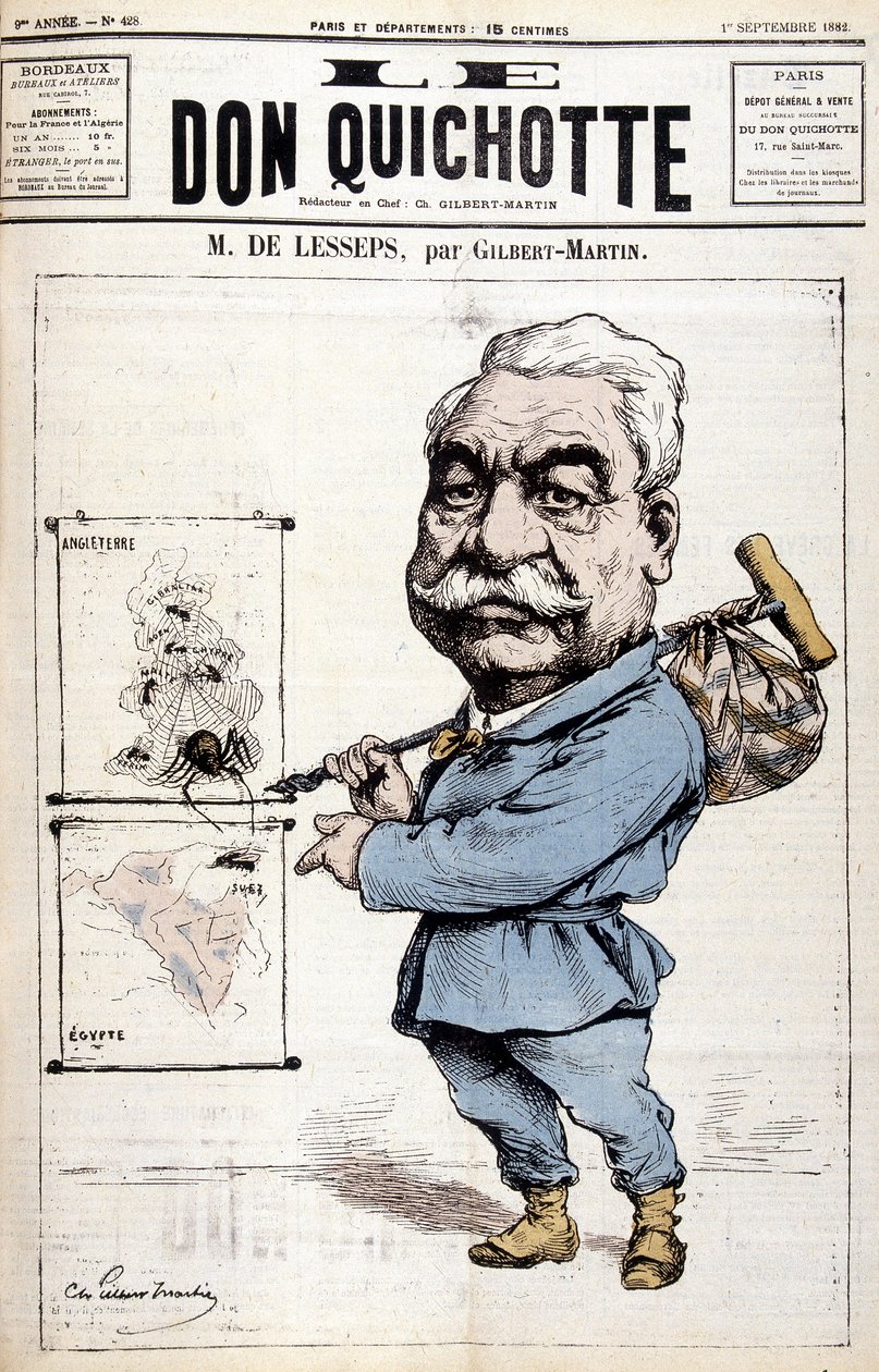 Ferdinand de Lesseps – Gilbert-Martin, a „Le Don Quijote” című filmben, 1882.09.01. alkotó: Charles Gilbert Martin