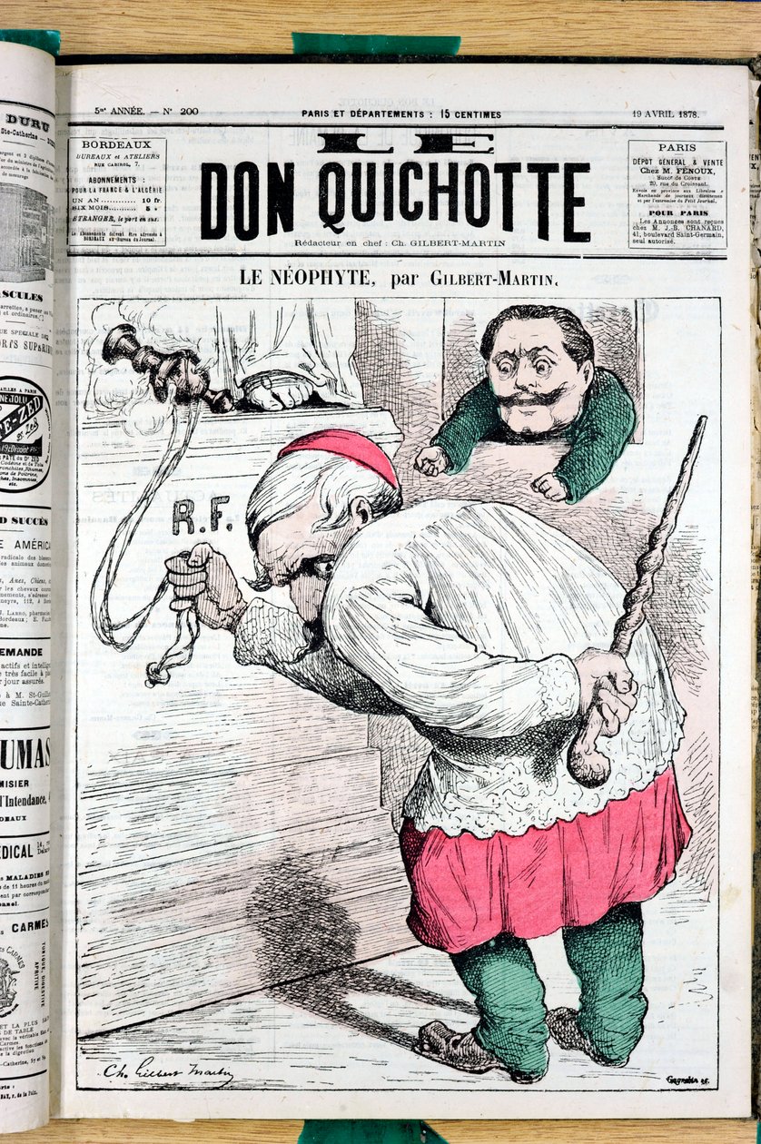 A „Le Don Quijote” címlapja, 200. szám, Színes szatirikus alkotó: Charles Gilbert Martin