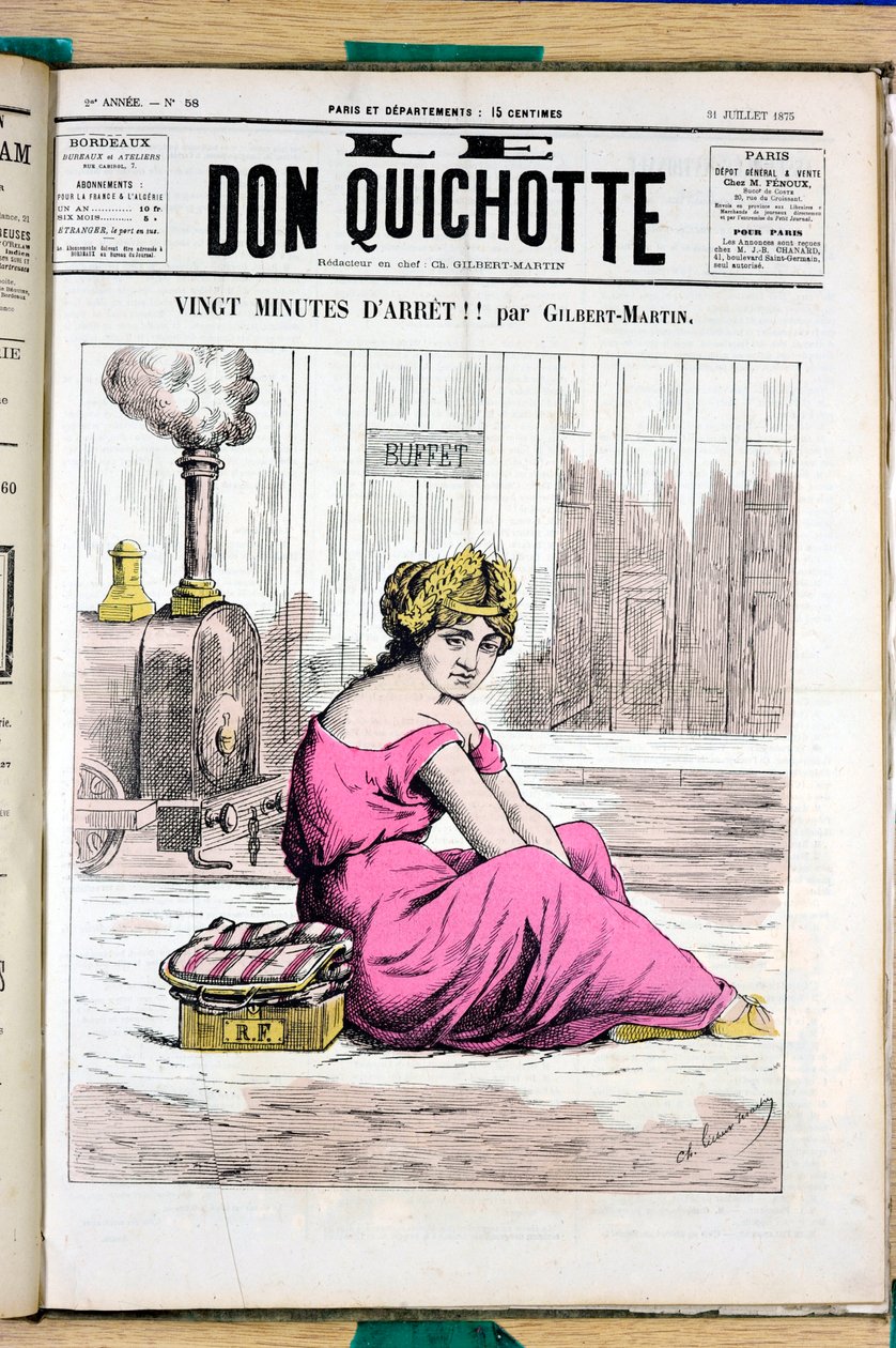 A „Le Don Quijote” címlapja, 58. szám, Satirique en Couleurs alkotó: Charles Gilbert Martin