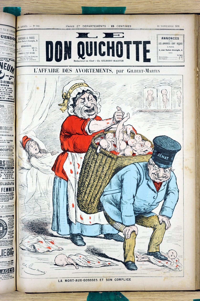 A „Le Don Quijote” borítója, 908. szám, színes szatirikus alkotó: Charles Gilbert Martin