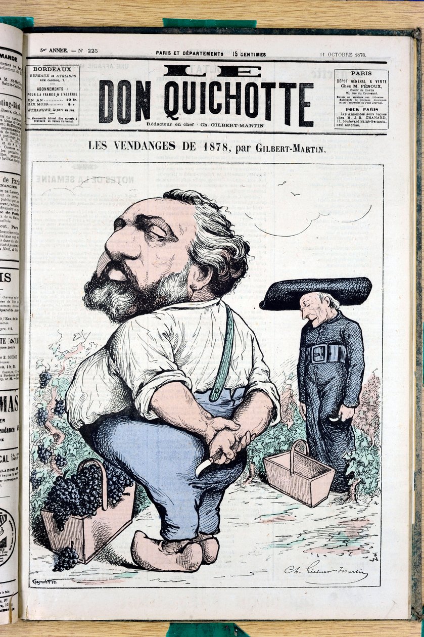 „A Don Quijote” címlapja, 225. szám, Satirique en Colors alkotó: Charles Gilbert Martin