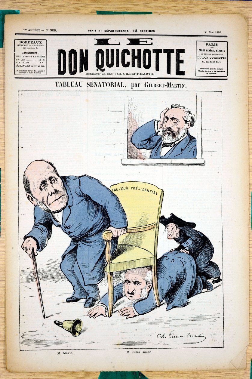 „A Don Quijote” címlapja, 309. szám, Satirique en Colors alkotó: Charles Gilbert Martin