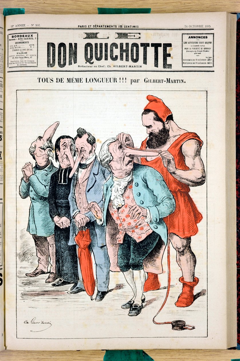 „A Don Quijote” borítója, 592. szám, Satiric en Colors alkotó: Charles Gilbert Martin