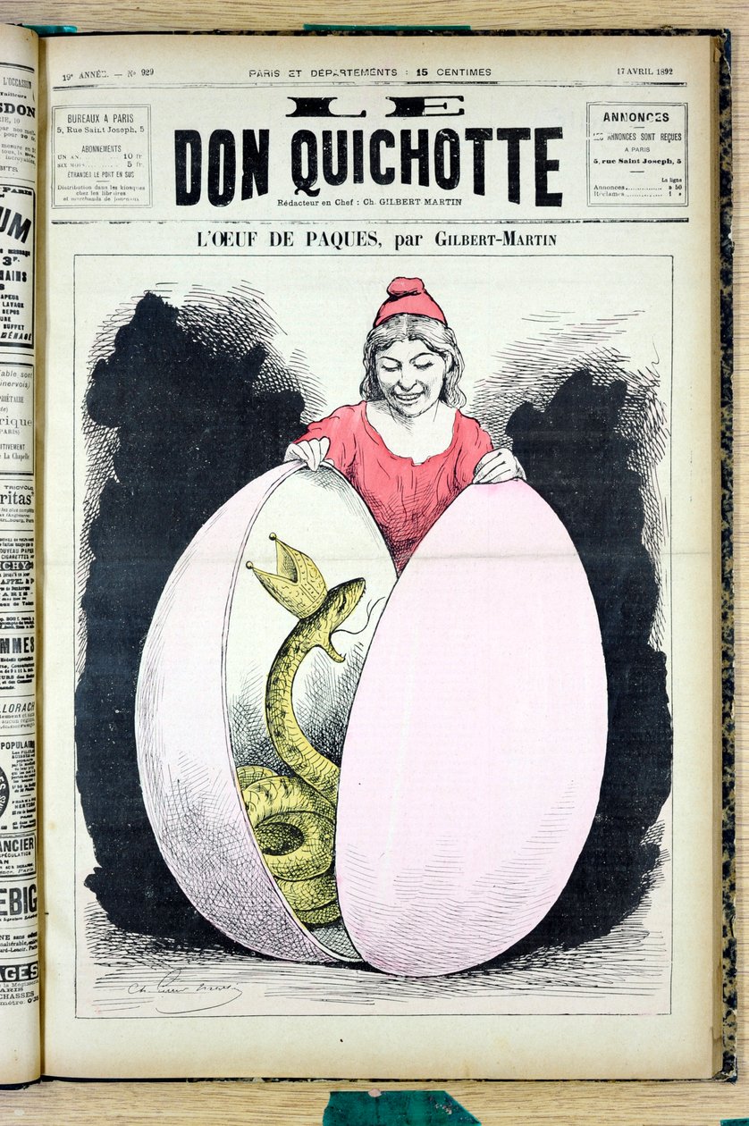 „A Don Quijote” címlapja, 929. szám, Satirique en Colors alkotó: Charles Gilbert Martin