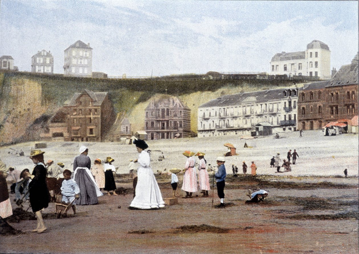 A tengerparton. Gillot metszete 1900 körül. alkotó: Charles Gillot