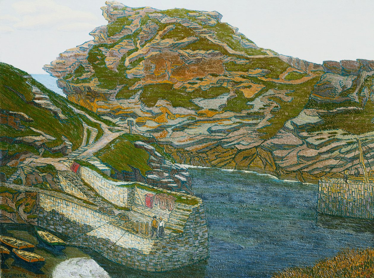 Boscastle kikötője alkotó: Charles Ginner