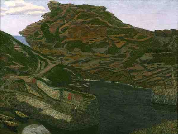 Boscastle Harbour, Cornwall (olaj, vászon) alkotó: Charles Ginner