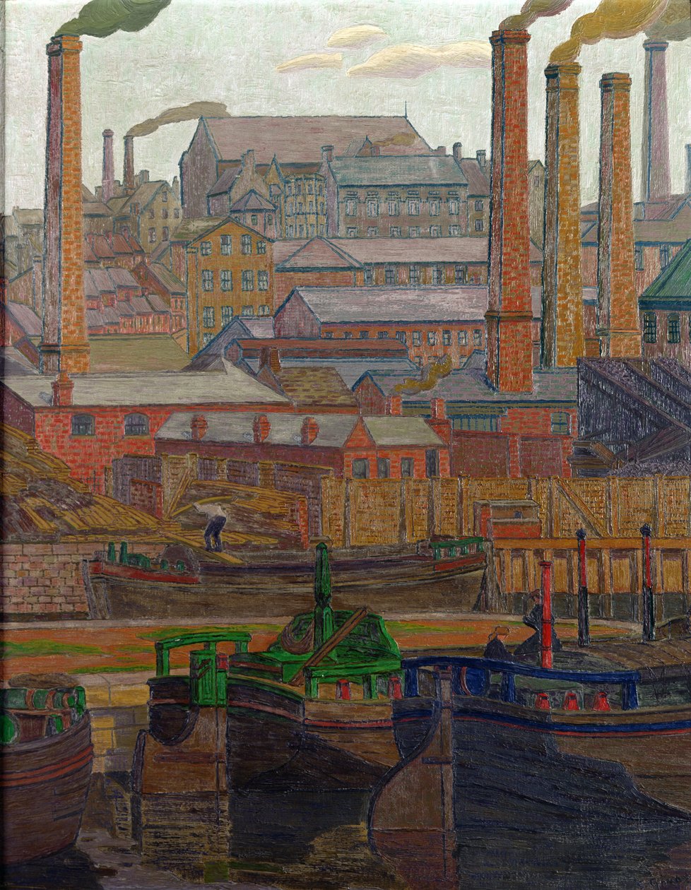 Leeds-csatorna (olaj, vászon) alkotó: Charles Ginner