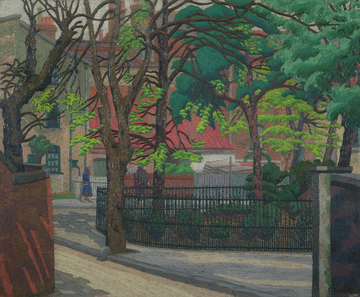 Pond Square, Highgate alkotó: Charles Ginner