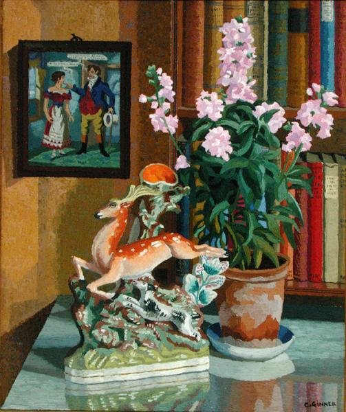 A vadászott szarvasbika alkotó: Charles Ginner
