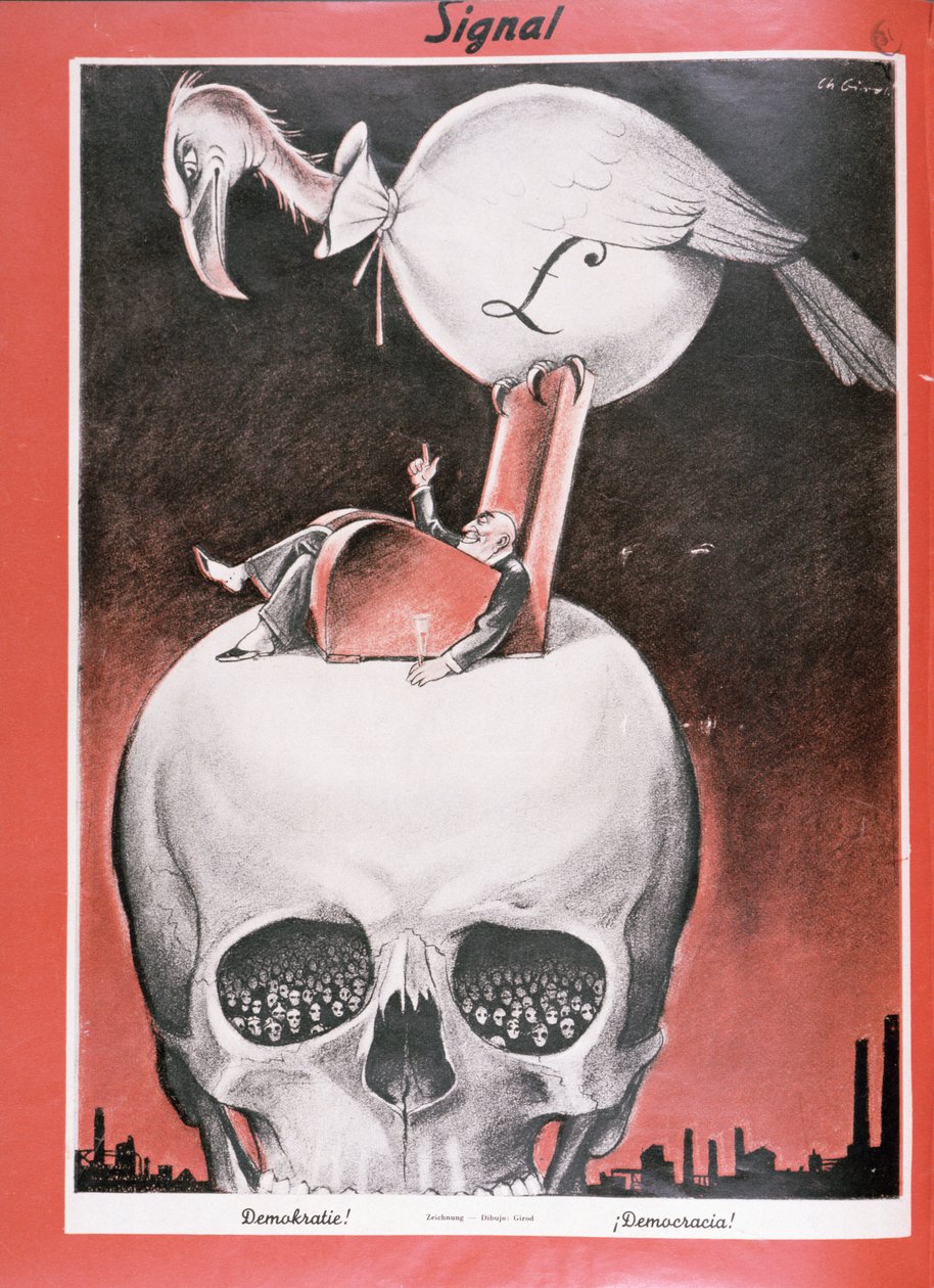 „Demokrácia!”, a „Signal” Magazine 5. számából, 1941. márciusi első kiadás (litho) alkotó: Charles Girod