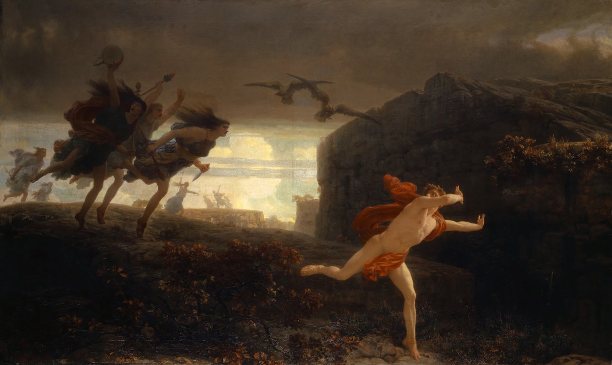 Pentheuszt a maenádok üldözték, 1864 alkotó: Charles Gleyre