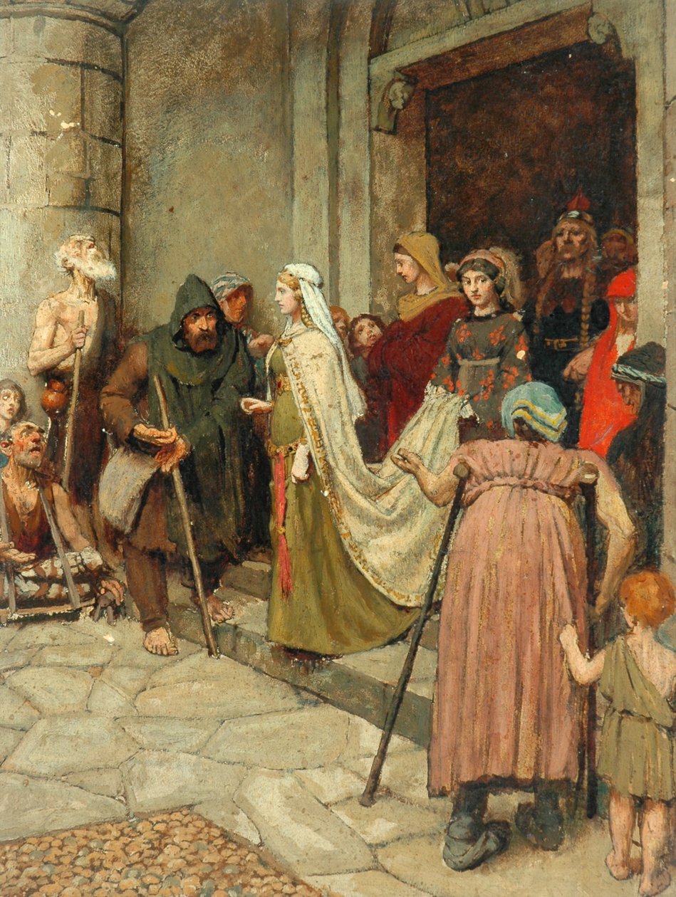 Az üzenet (Egy esemény a Meroving királyok történetében) (olaj farostlemezen) alkotó: Charles Gogin