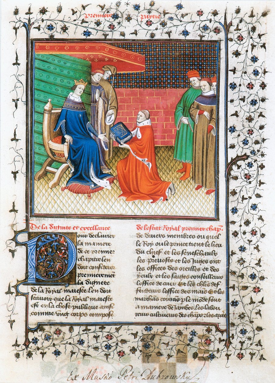 Királyoknak és hercegeknek szóló információk (pergamen) alkotó: Charles Golin
