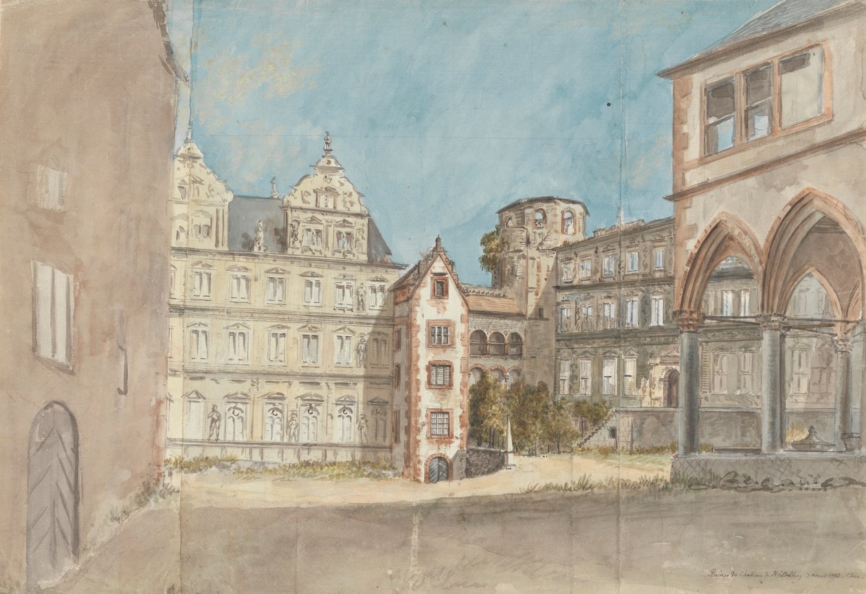 A Chateau du Heidelberg romjai alkotó: Charles Gore
