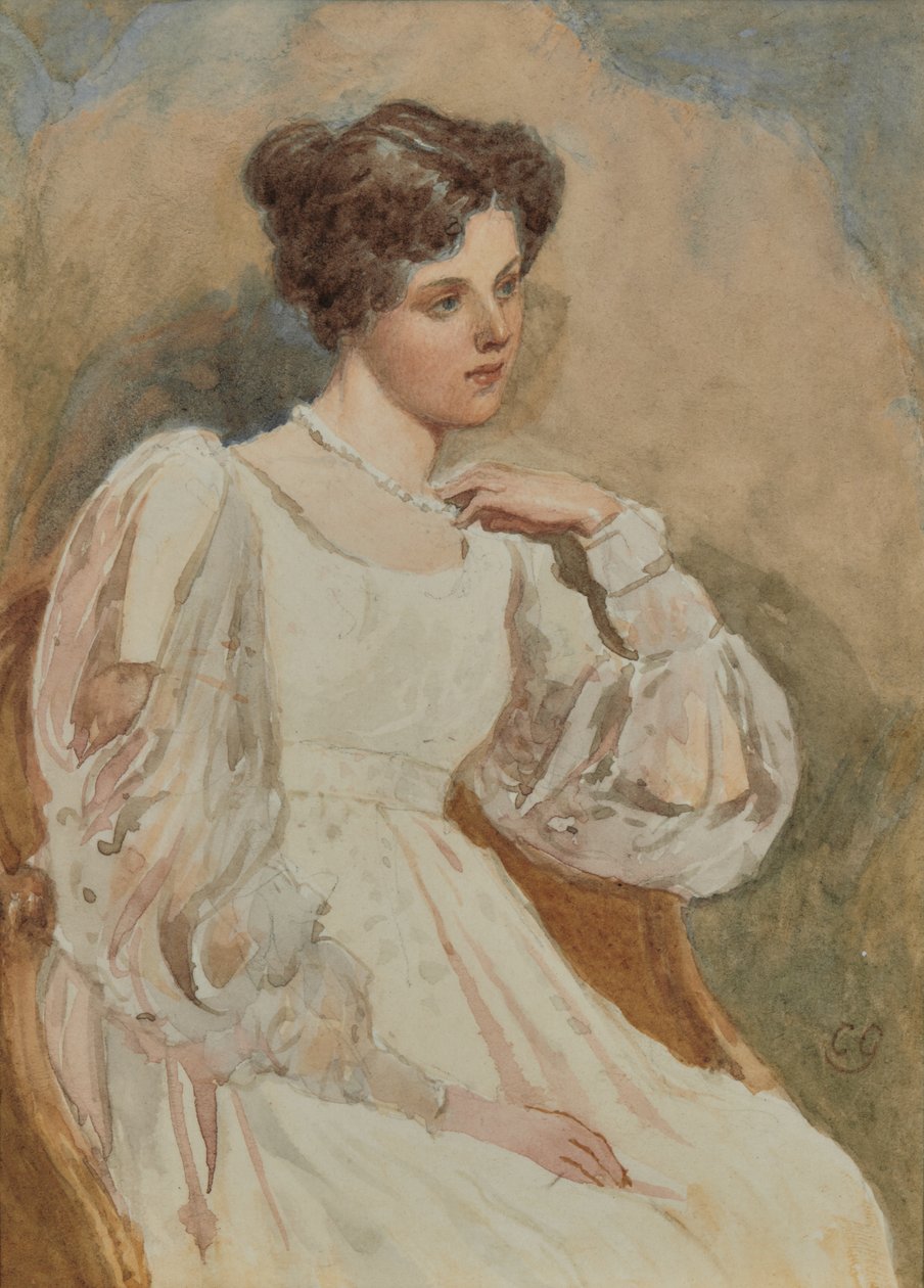 Fiatal lány vázlata alkotó: Charles Green