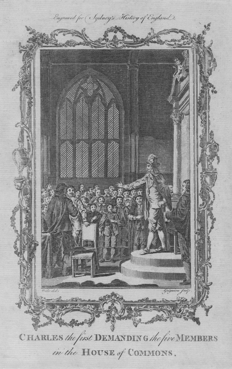 I. Károly követeli az öt tagot az alsóházban, 1773. alkotó: Charles Grignion