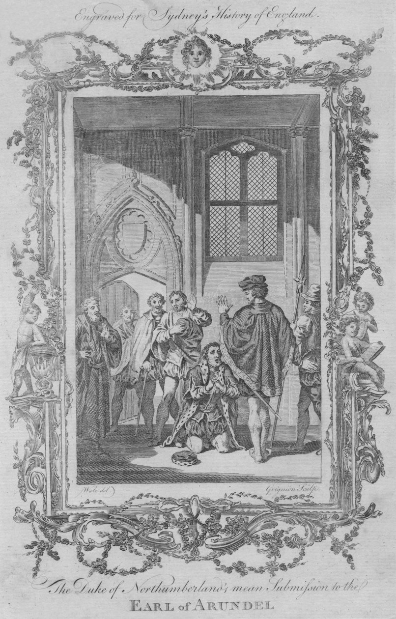 Northumberland hercege az Arundel grófjának való engedelmességet jelent, 1773. alkotó: Charles Grignion