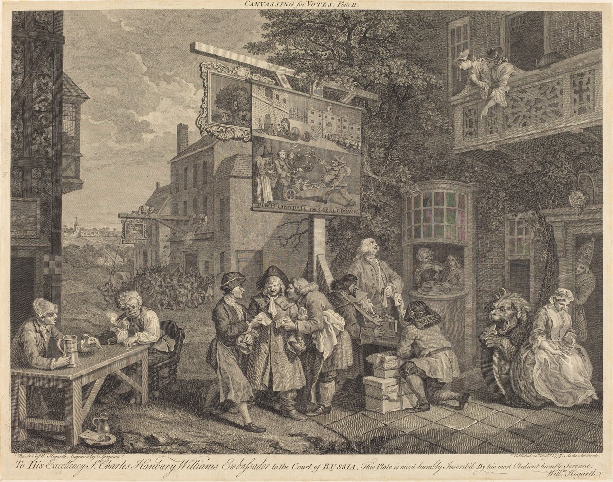 Szavazatgyűjtés alkotó: Charles Grignion after William Hogarth
