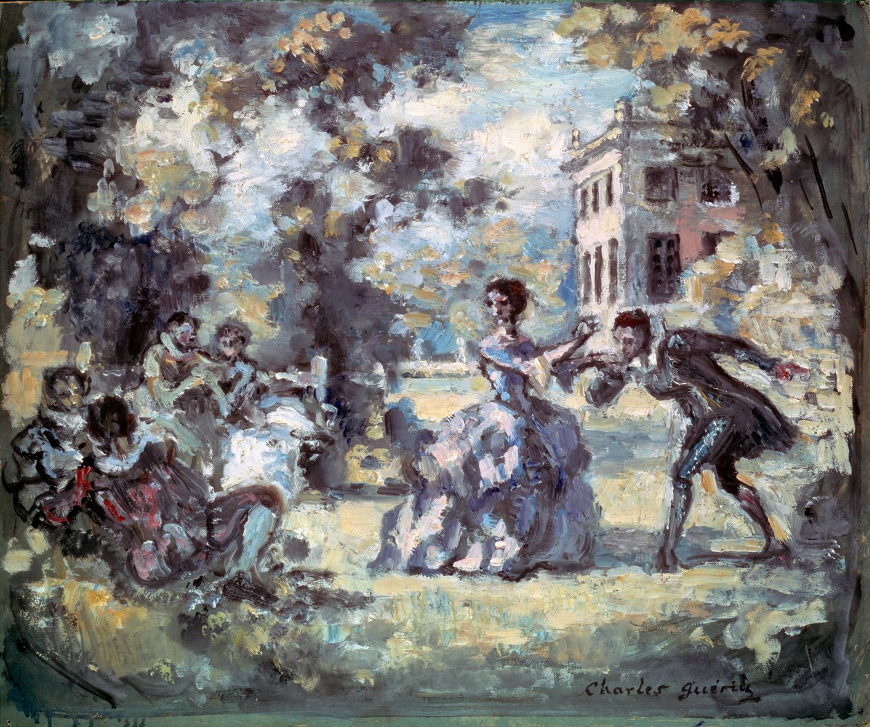 Szerelmes jelenet, 1908 alkotó: Charles Guerin