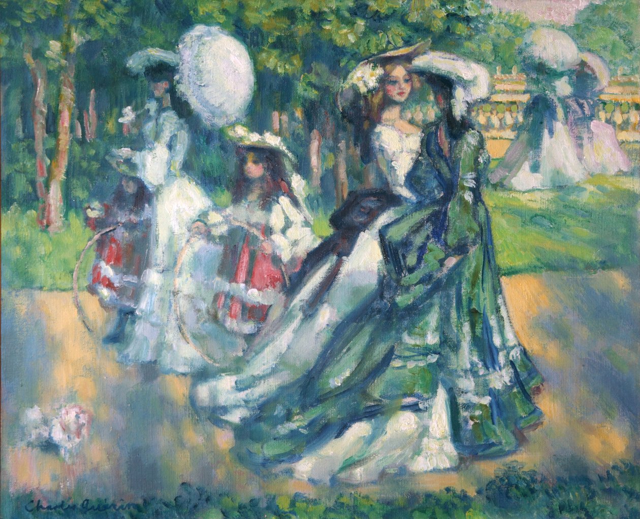 Séta a parkban, 1902 alkotó: Charles Guerin