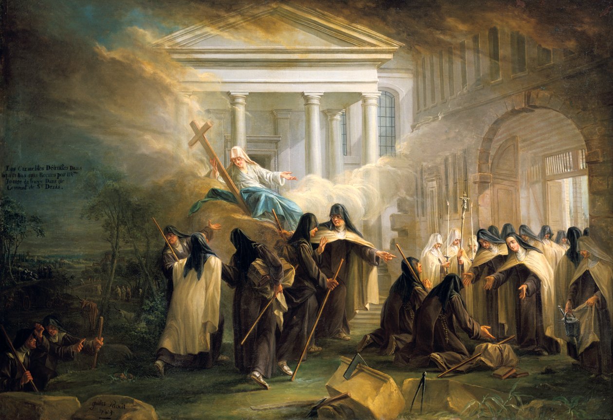 „A karmelita apácák érkezése Brüsszelből”, 18. század közepe alkotó: Charles Guillot