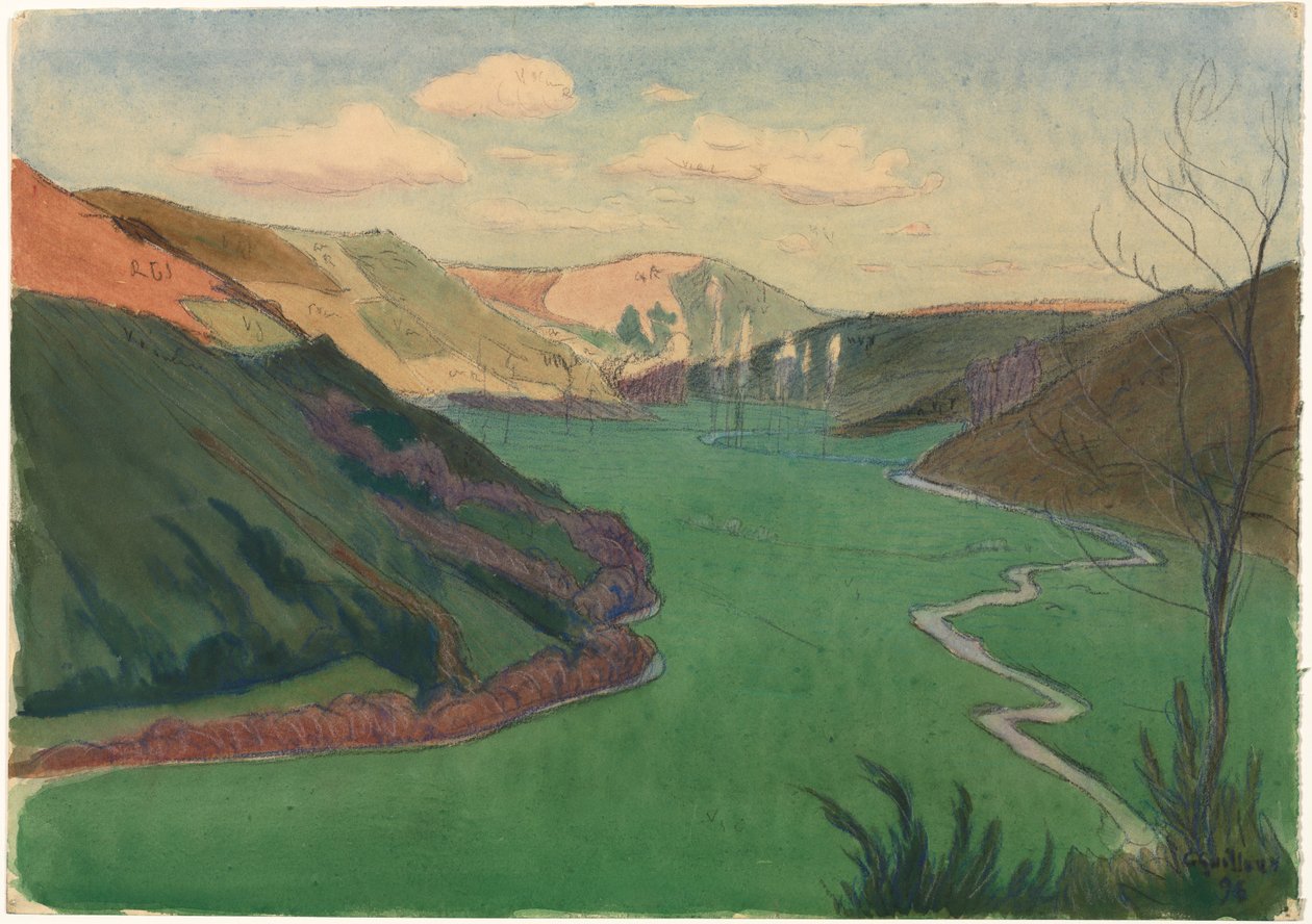 Stangala völgye, Quimper közelében, 1896. alkotó: Charles Guilloux