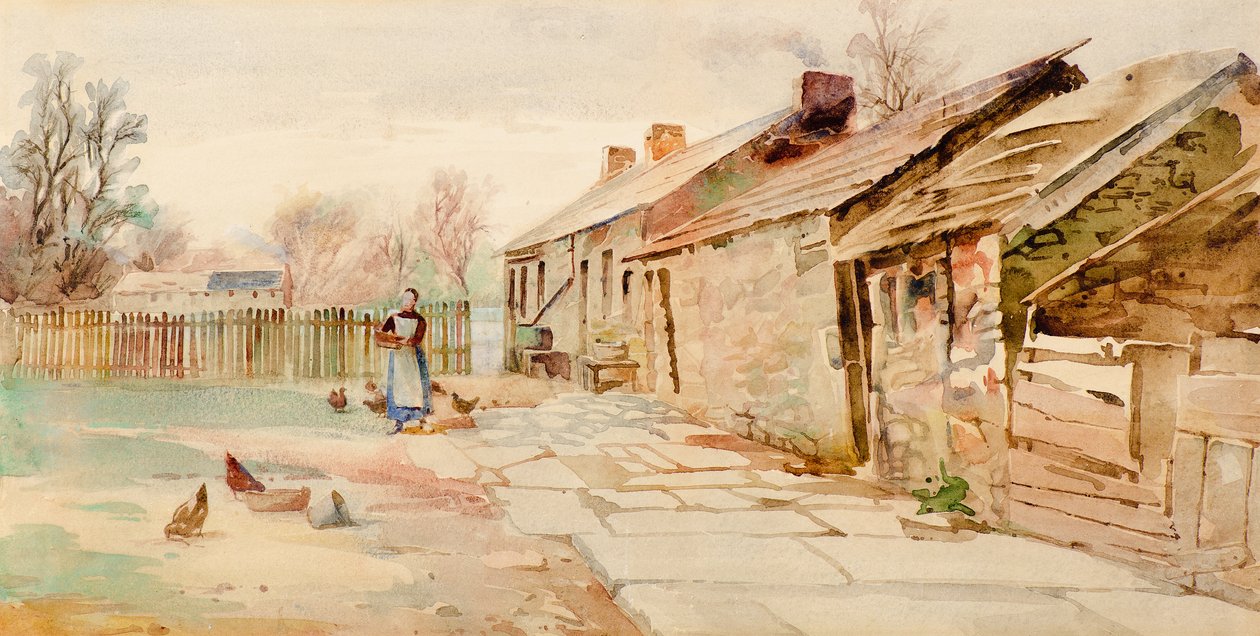 Régi nyaralók (akvarell) alkotó: Charles Gustav Louis Phillips
