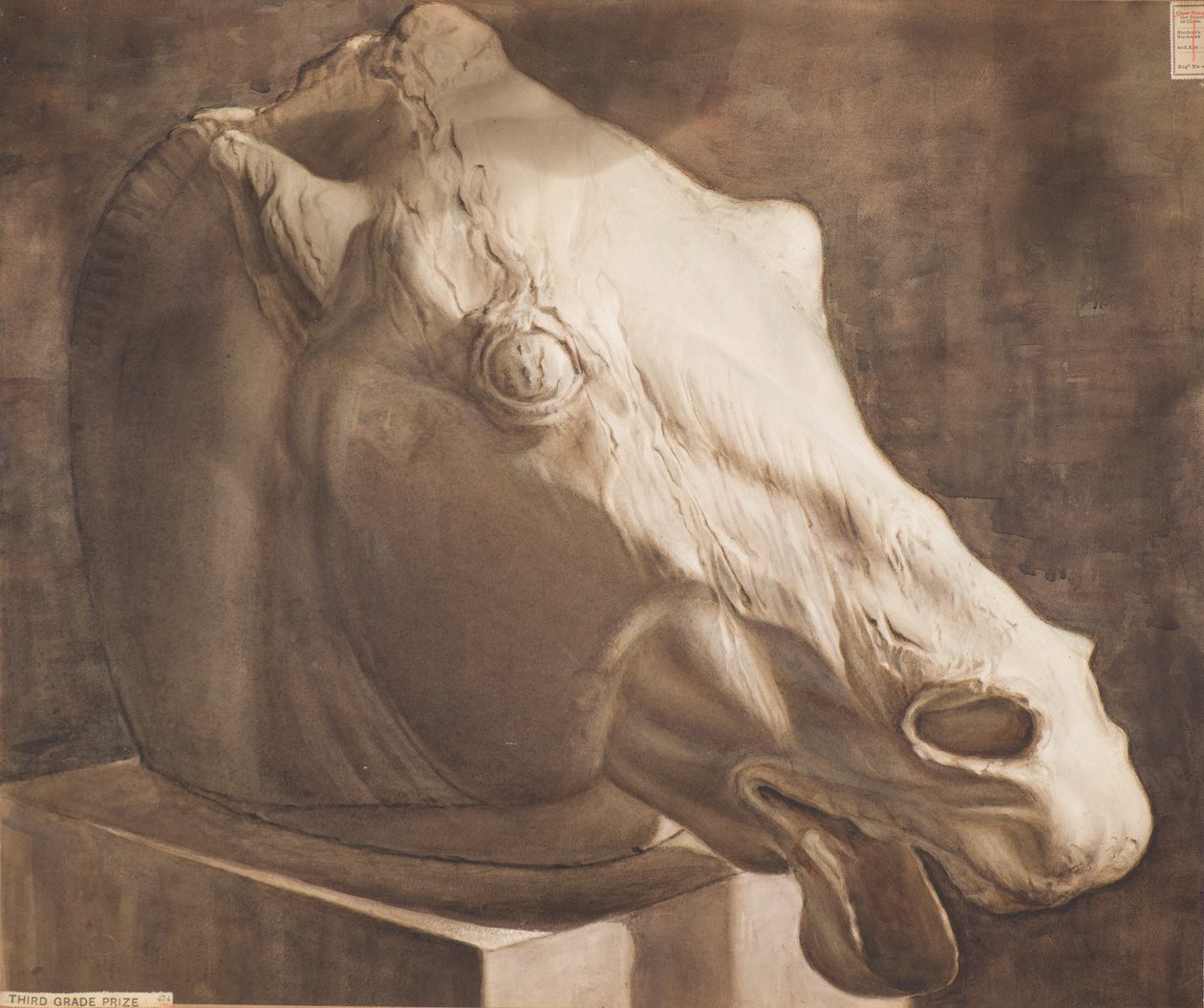 Tanulmány - Lovak feje a Parthenonból alkotó: Charles Gustav Louis Phillips