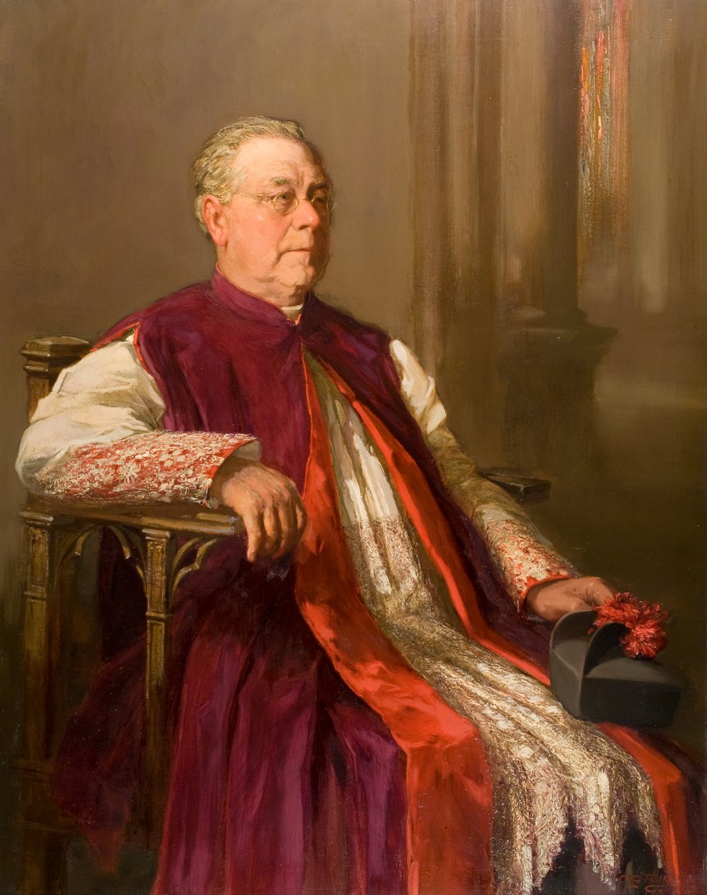 A jobb tiszteletes, Monsignor préposttartó alkotó: Charles Gustav Louis Phillips