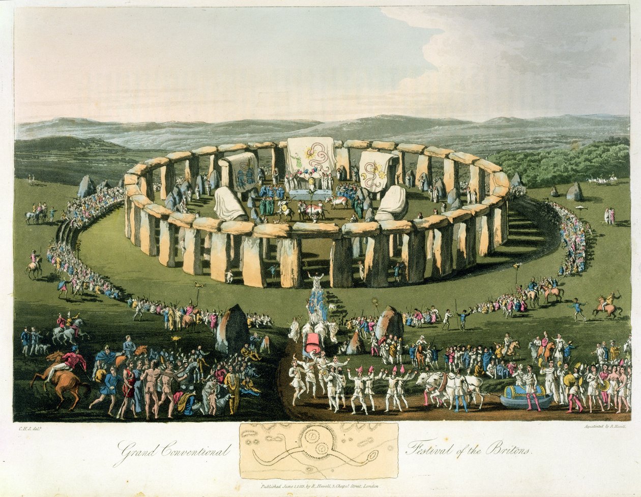 Nagy Hagyományos Brit Fesztivál, aquatinted és kocsma. írta: Robert Havell (1769-1832) 1815 (akvatinta) alkotó: Charles Hamilton Smith