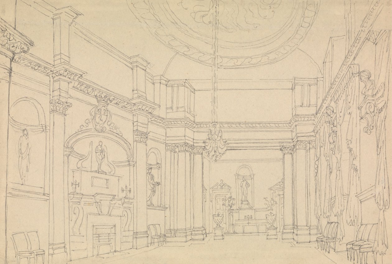 Hall, Easton Neston, Northants alkotó: Charles Hamilton Smith