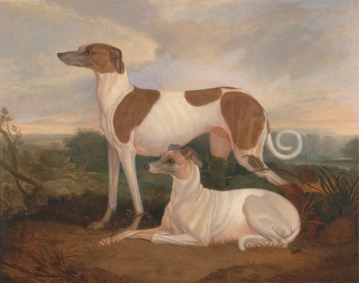 Két agár egy tájban alkotó: Charles Hancock