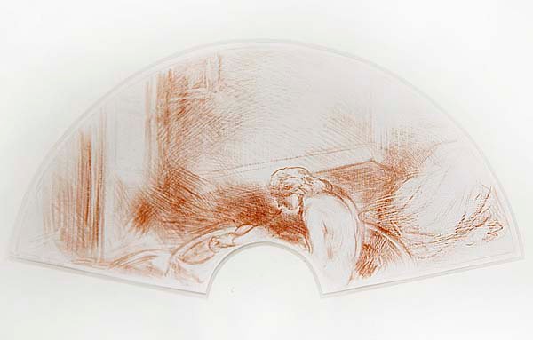 A fürdő (litho) alkotó: Charles Haslewood Shannon