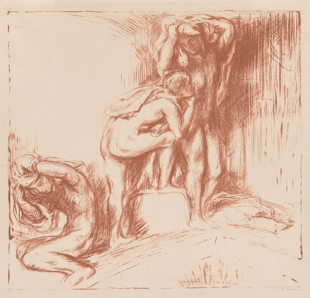A fürdő, 1905. alkotó: Charles Haslewood Shannon