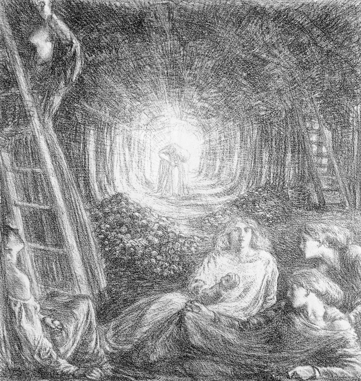 A romantikus táj, 1893 alkotó: Charles Haslewood Shannon