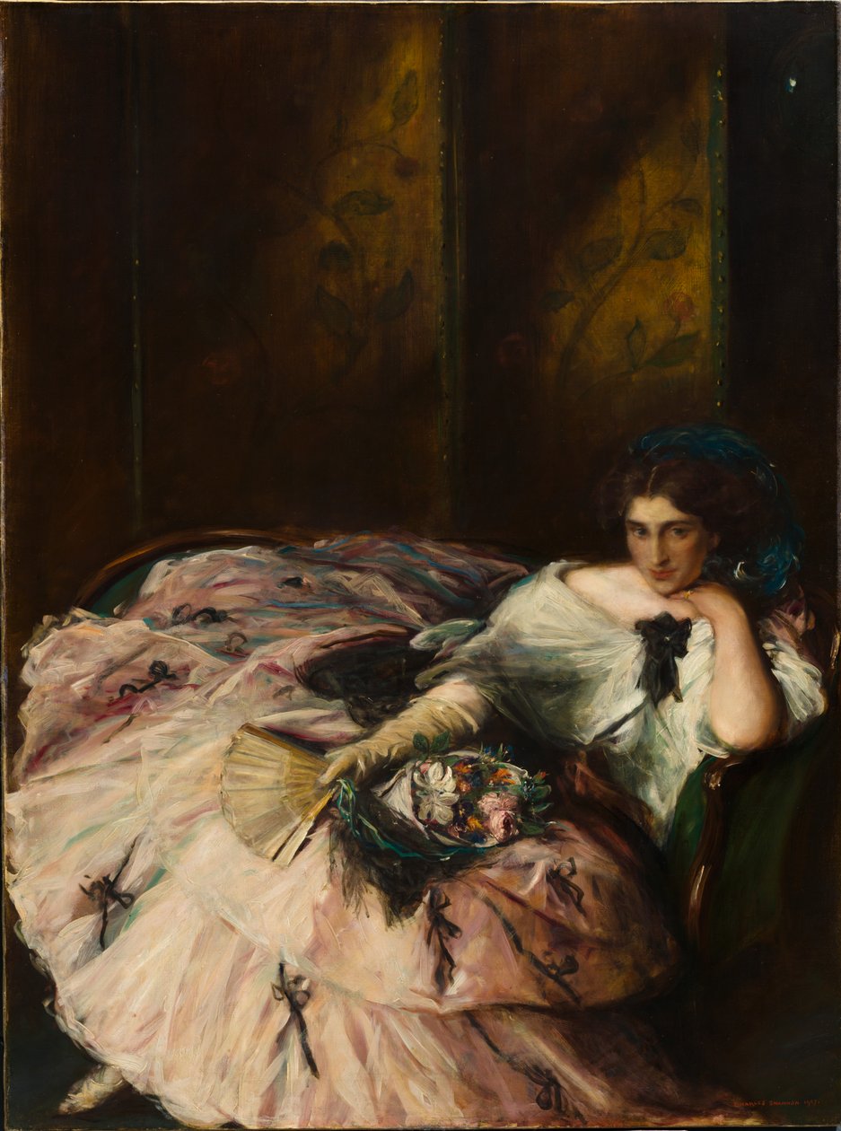 Egy "Nemzetközi Bál" emléktárgya (Kathleen Bruce kisasszony portréja) alkotó: Charles Hasslewood Shannon