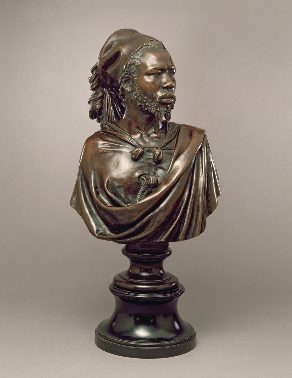 Said Abdullah Mayac portré mellszobra, Dárfúri Királyság, Szudán, 1848 (bronz) alkotó: Charles Henri Joseph Cordier
