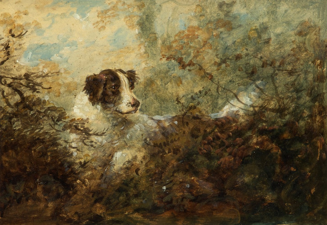 Kutya (olaj, tábla) alkotó: Charles Henry Schwanfelder