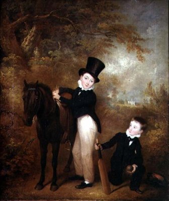 William és Charles Chadwick portréja a Burley Lodge-ban alkotó: Charles Henry Schwanfelder