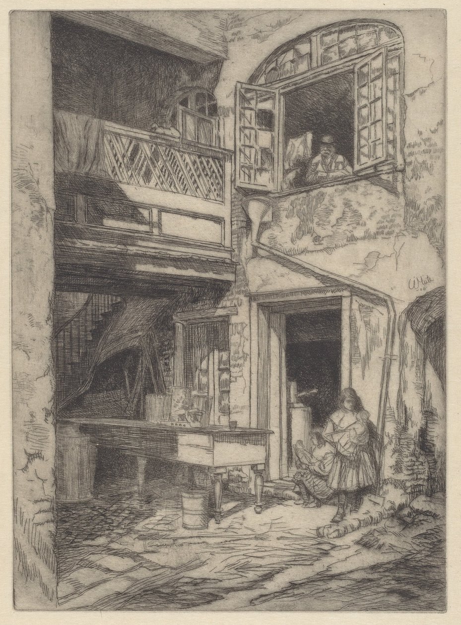 Egy régi udvar (New Orleans) alkotó: Charles Henry White