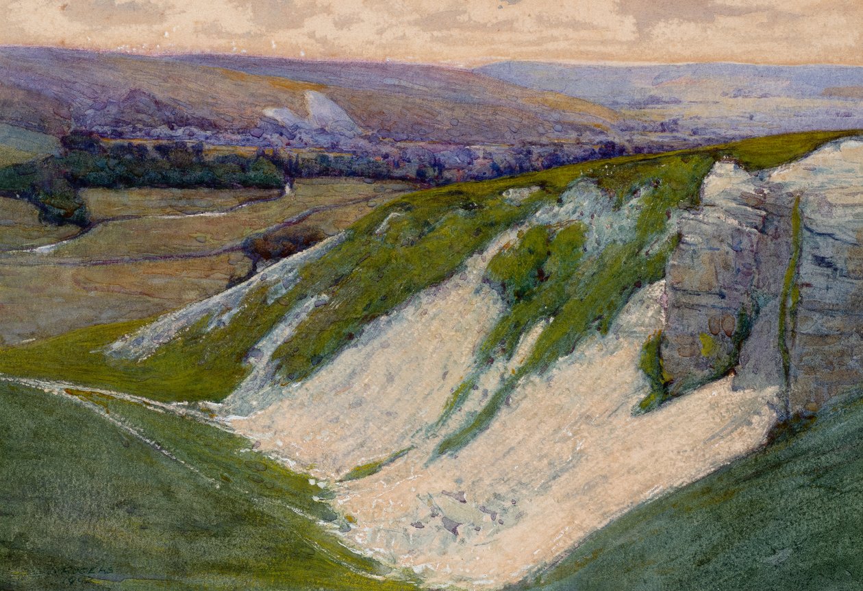 The Chalk Pit, Sussex (akvarell) alkotó: Charles Herbert Rogers