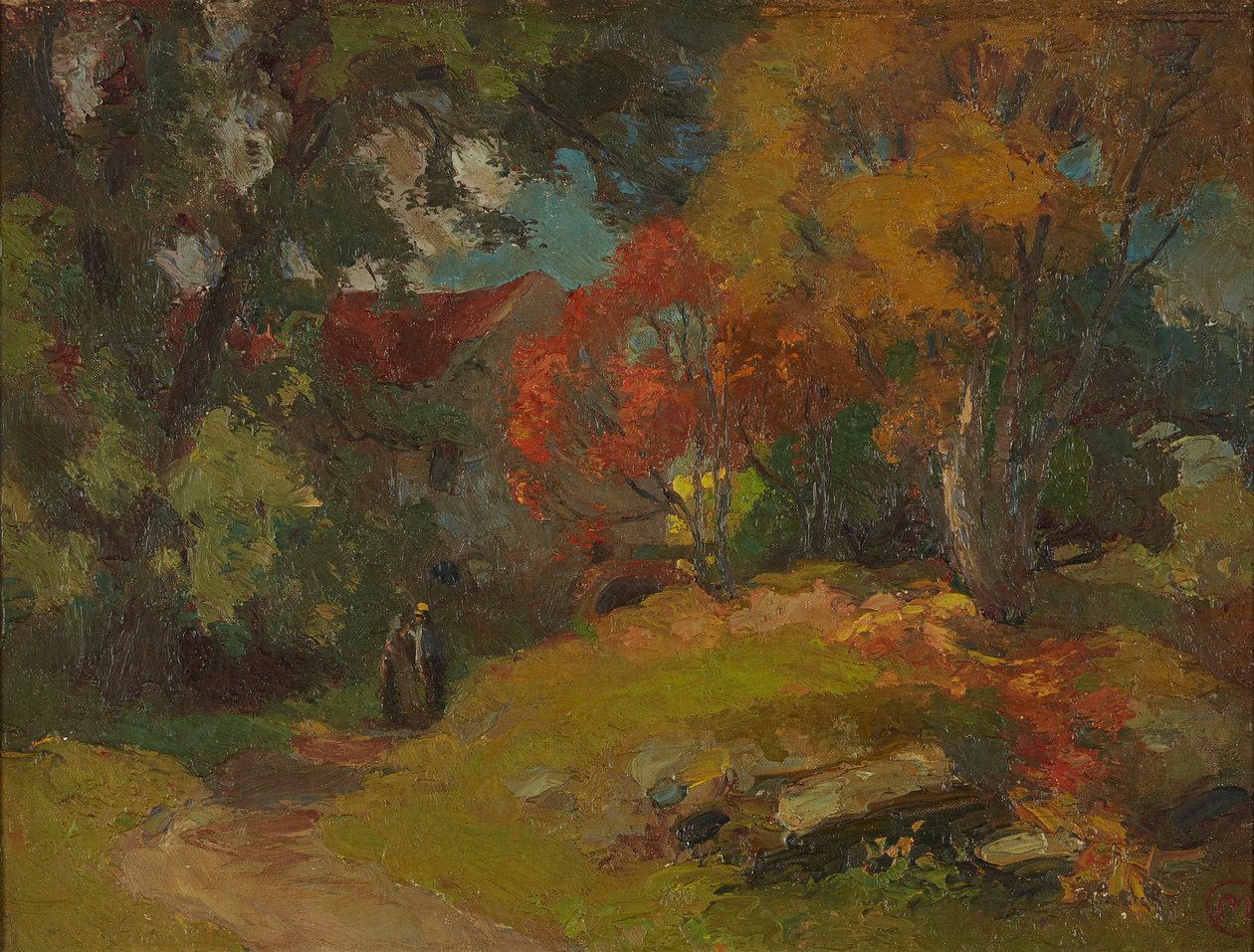 Vízimalom, ősz (olaj, vászon) alkotó: Charles Hodge Mackie