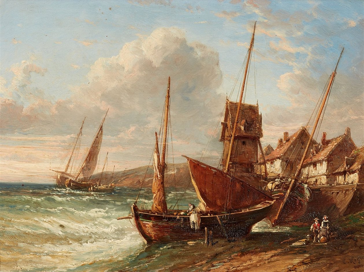 Német: An der Bretonischen Küste A breton tengerparton alkotó: Charles Hoguet