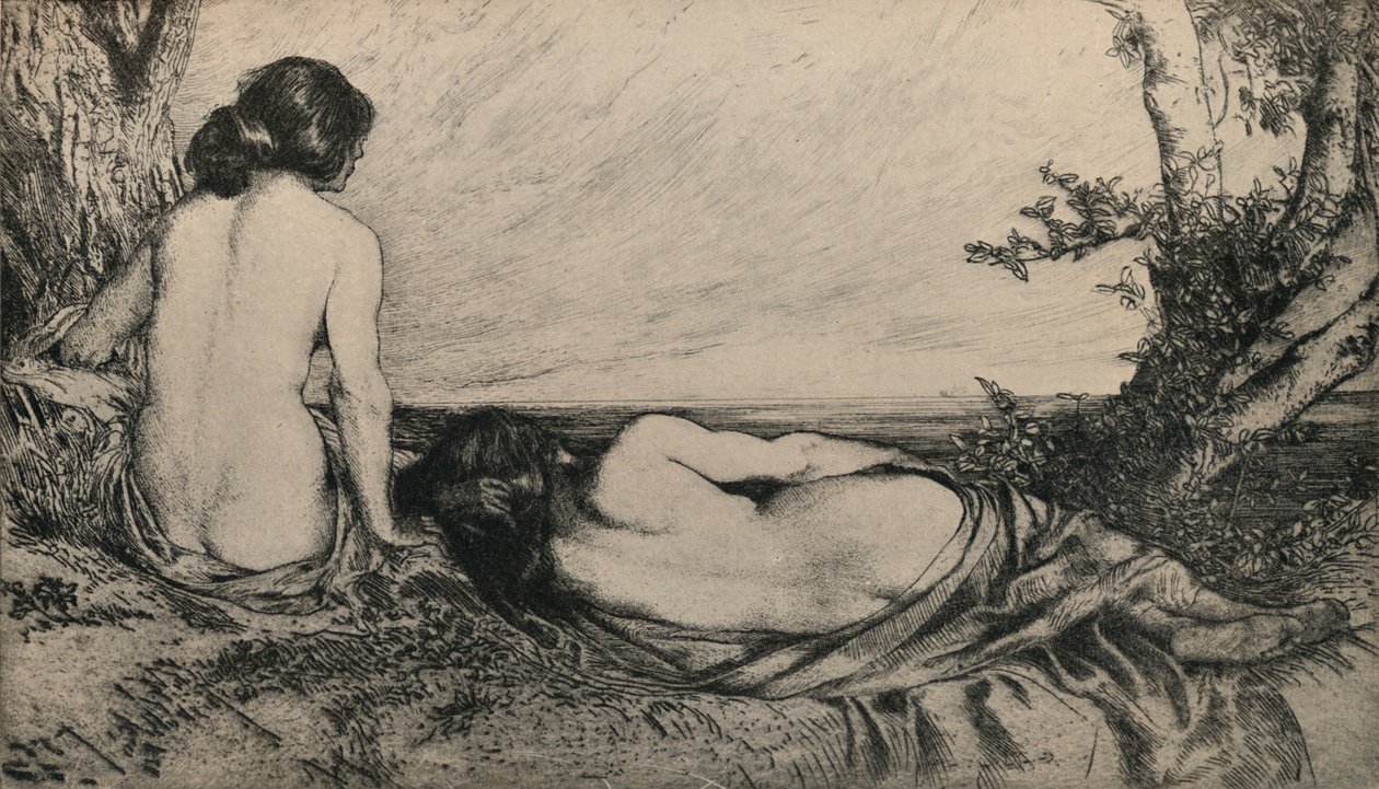 "Nimfák a tenger mellett", 1905 alkotó: Charles Holroyd