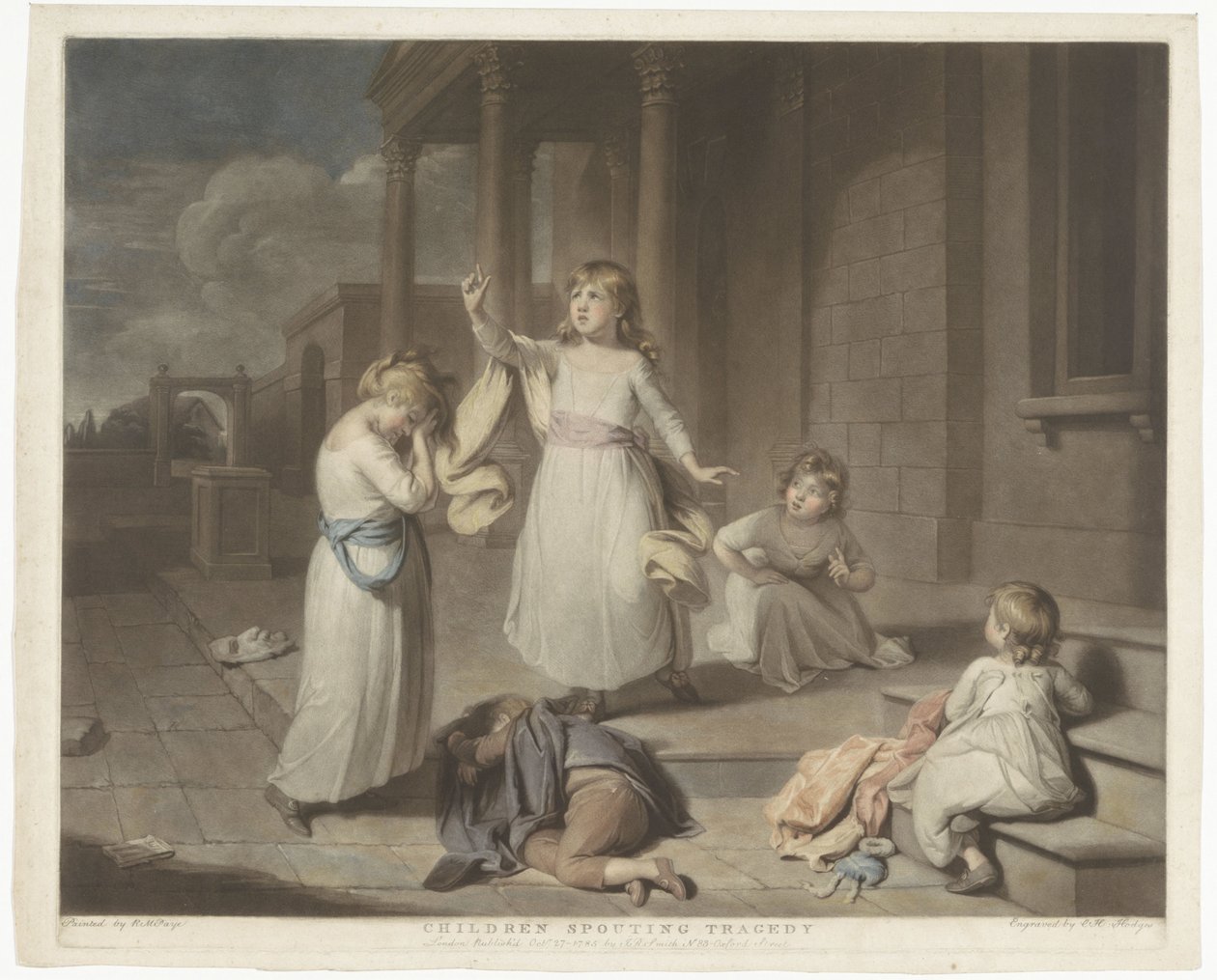 A gyerekek tragédiát játszanak Tragédiát ejtő gyerekek (cím a tárgyon) alkotó: Charles Howard Hodges