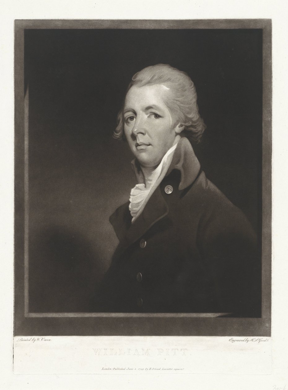 William Pitt államférfi portréja alkotó: Charles Howard Hodges