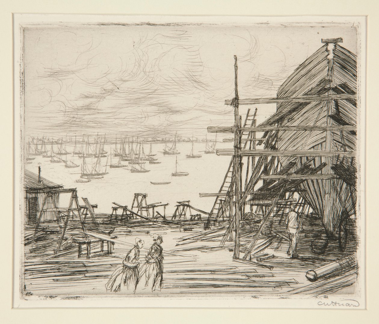 Építkezés Cancale-ban alkotó: Charles Huard