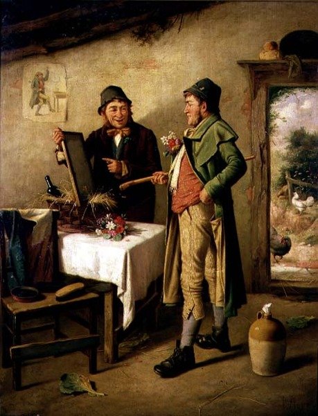 Tükröződését csodálva alkotó: Charles Hunt
