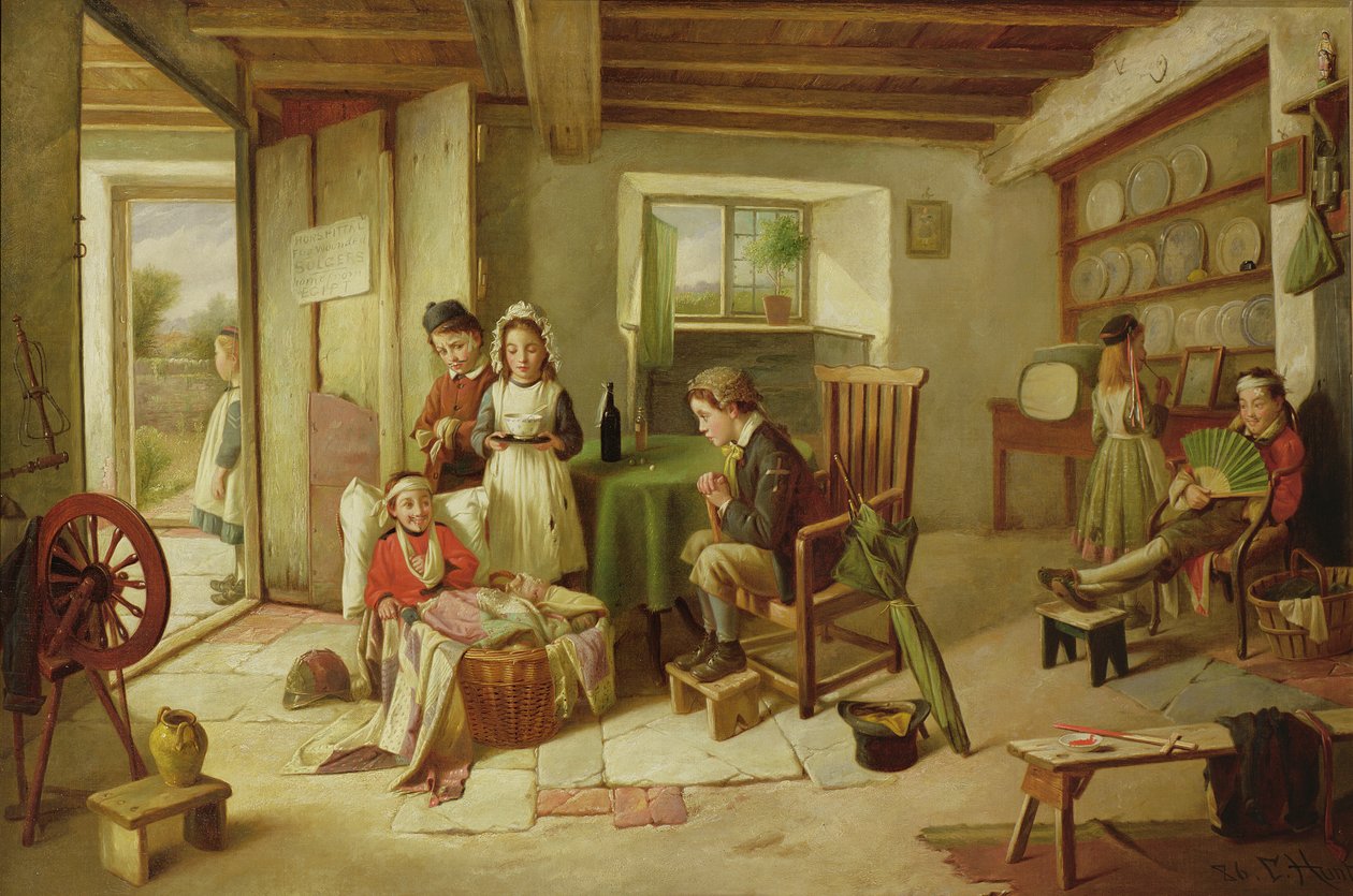 Egyiptomból hazatérő sebesült katonák kórháza (sic), 1886 alkotó: Charles Hunt